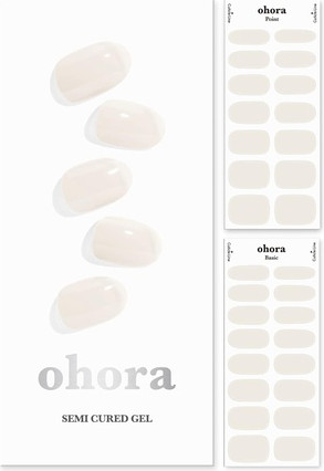 Semi Cured Gel Nail Strips Ohora N Cream Cotton