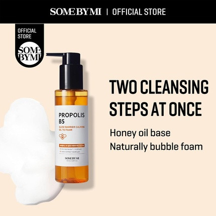 Cleansing Oil Some By Mi Propolis B5 Glow Barrier Calming Oil To Foam
