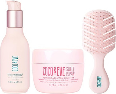 Coco & Eve Date Night Kit Conditioner Mask Detangling Brush Haarpflege-Set