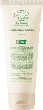 Cleansing Foam Juice To Cleanse Less Foam Cleanser Vegan Hydrating Face Wash pH Balancing