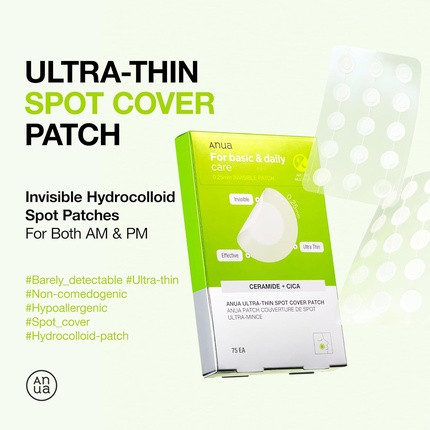Anua Ultra-Dünne Pickelpatchs, Unsichtbare Hydrokolloid-Patches