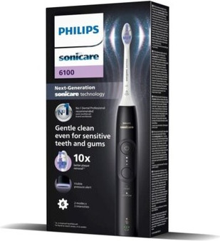 Elektrische Zahnbürste Philips Sonicare 6100 Schallzahnbürste Nächste Generation 3 Intensitätsstufen