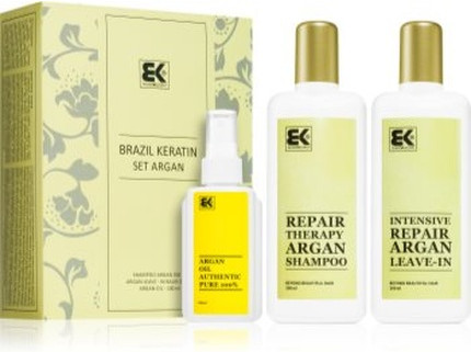 Hair Care Set Brazilian Keratin Argan Set For Dry And Damaged Hair