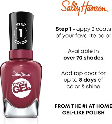 Nail Polish Sally Hansen Miracle Gel 555 Bordeaux Glow