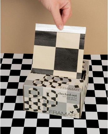 Hair Foil Framar Checked Out Embossed