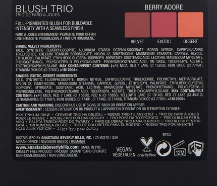 Blush Anastasia Beverly Hills Berry Adore Trio