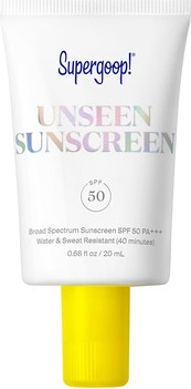 Sunscreen Supergoop Unseen Sunscreen SPF 50 Invisible Sun Protection for Face