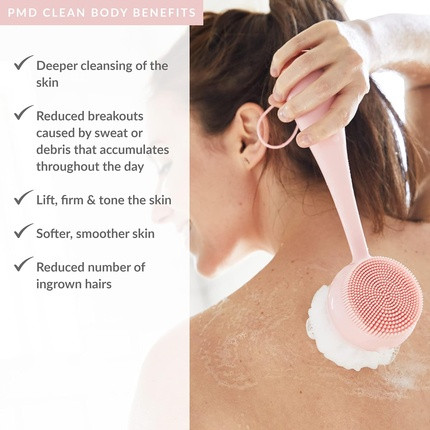 Gerät Pmd Beauty PMD Clean Body Smart Body Cleansing Device mit Silikonbürste und drei austauschbaren Aufsätzen, wasserdicht, SonicGlow Vibration