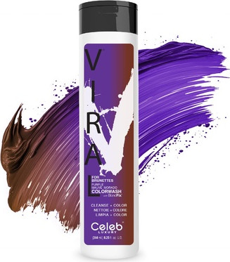 Shampoo Celeb Luxury Celeb Luxury Purple Hair Color Depositing Colorwash Shampoo for Brunettes
