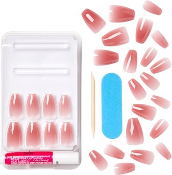 Fake Nails Kiss Bare But Better TruNude Nail Shades Manicure Set
