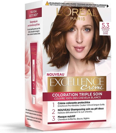 Haarfarbe L'Oreal Professional Excellence Triple Care Colour Chestnut 5.30 Light Golden Brown