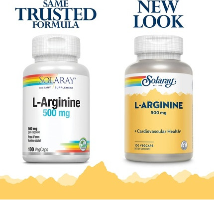 L-Arginine 500mg Supplement Solaray