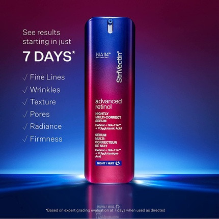 Serum Strivectin StriVectin Retinol Nightly Multi-Correct Serum Visibly Reducing Fines Lines and Wrinkles Restores Elasticity
