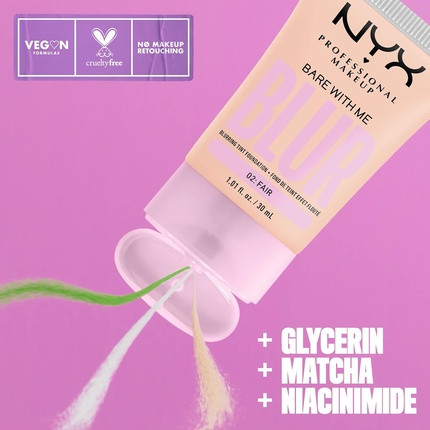 Foundation NYX Bare With Me Blur Skin Tint Foundation