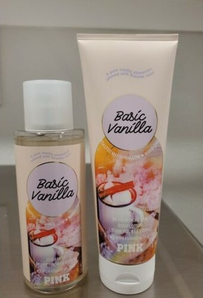 Body Mist and Lotion Set PINK by Victoria's Secret Basic Vanilla Toasted Marshmallow
