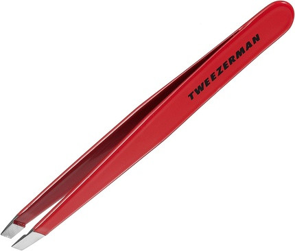Tweezerman Pinzette Stainless Steel Slant Tweezer Signature Red