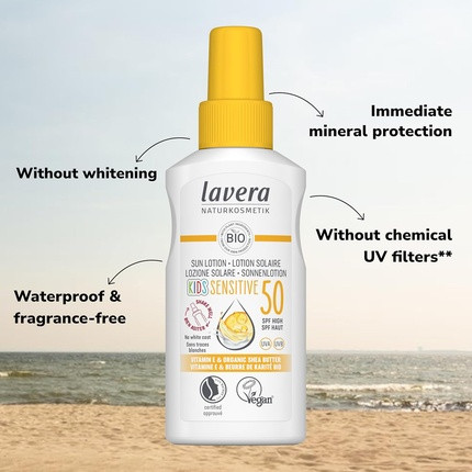 Sun Cream Lavera Kids' Sensitive Sun Lotion SPF 50