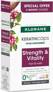 Klorane Chinin Keratin Kapseln gegen Haarausfall