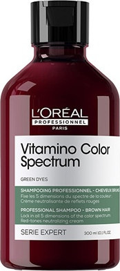 Shampoo L'Oreal Professional Neutralisierungs-Shampoo für braunes Haar Vitamino Color Spectrum Grüne Farbstoffe
