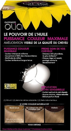 Haarfarbe Garnier Olia Permanente Haarfarbe Öl-Malerei Ohne Ammoniak Blond Beige Dunkel