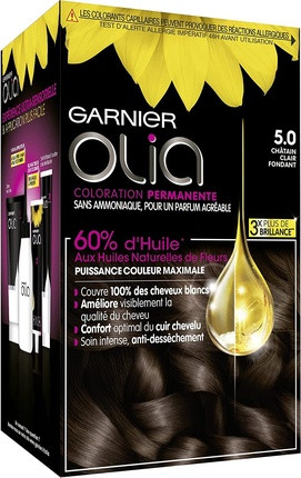 Haarfärbemittel Garnier Olia Ölbasierte Ammoniakfreie Haarfarbe Kastanie Châtain Clair Fondant 1 Stück