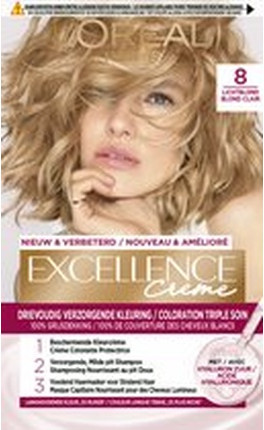 Permanente Haarfarbe L'Oreal Professional Excellence Creme Hellblond 8