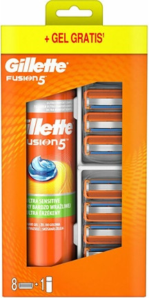 Rasur-Set Gillette Fusion Set Rasiergel und Ersatzkopf
