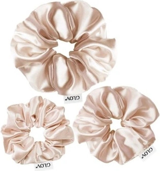 Haargummis Glove It Trio Satin Scrunchies Champagner