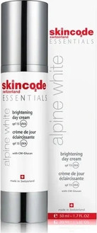 Tagescreme Skincode Alpine White Brightening Day Cream mit LSF15