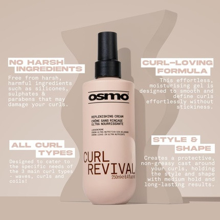 Leave-In Creme Osmo Curl Revival Replenishing Cream