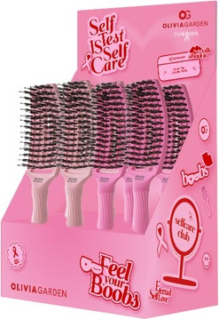 Olivia Garden Fingerbrush Combo Medium Set Think Pink soch tozalovchi cho'tkasi