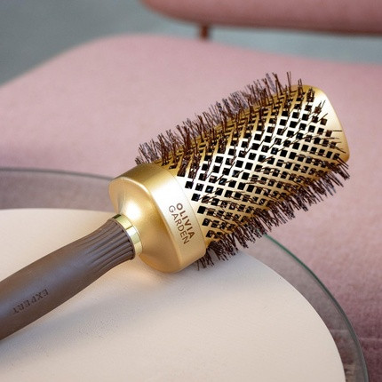 Round Brush Olivia Garden Expert Blowout Straight Gold & Brown