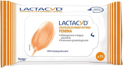 Влажные салфетки Lactacyd Lactacid Femina для интимной гигиены