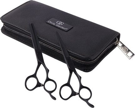 Styling Tool Set Olivia Garden SilkCut PRO Matt Black 2 Piece Set