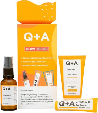Facial Care Set Qasimi Glow Heroes Skincare Giftset - Radiance Boosting Trio with Vitamin C