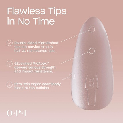 Soft Gel Nail Tips OPI Gelevate Medium Length Extensions Flexible and Natural