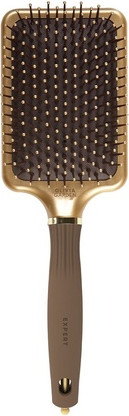 Rundbürste Olivia Garden Expert Care Rechteckige Nylonbürste Brites mit Nylonborsten Gold & Braun