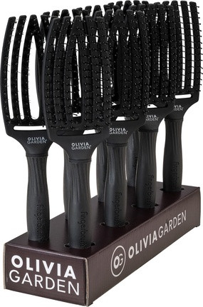 Detangler Brush Olivia Garden Fingerbrush Double Medium Full Black