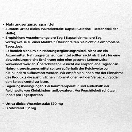БАД Medica Herbs Крапива 520мг для Мужчин - Поддержка Здоровья Простаты