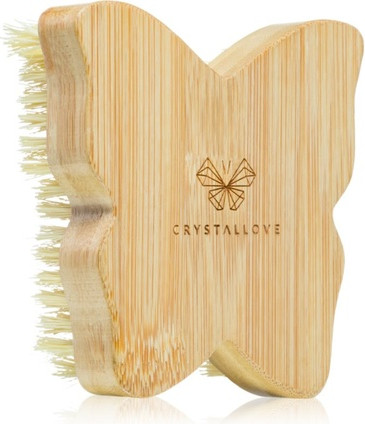 Body Care Set Crystalove Bamboo Butterfly Agave Body Brush