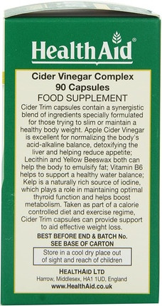Kapseln Health Aid Cider Trim Lecithin Apfelessig