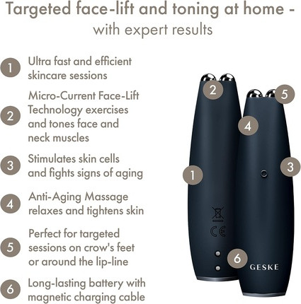 Device Geske Smartappguided Microcurrent Face Lift Pen 6 in 1 Anti-Aging Device
