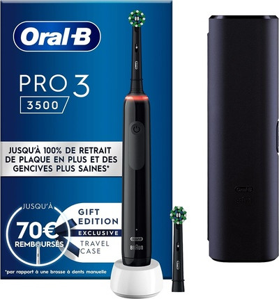 Электрическая зубная щетка Oral-B Pro 3 3500 Black Edition