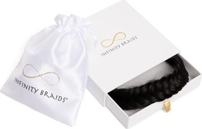 Haarverlängerung Infinity Braids Fischgrätenzopf Jolie Espresso Smoke