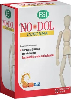 ESI NoDol Kurkuma Wellness Nahrungsergänzungsmittel für Knochen und Gelenke 30 Naturkapseln