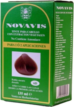 Краска для волос Novavis Tinte 6D Темный Золотистый Блонд