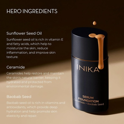 Тональная основа Inika Organic Serum Foundation