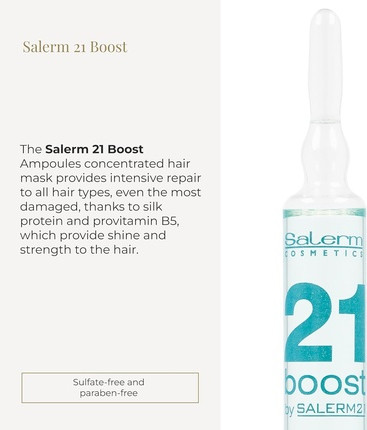 Haarmaske Salerm Salerm 21 Boost Feuchtigkeitsspendende Haarampullen
