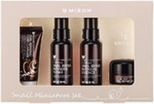 Facial Care Set Mizon Snail Line Set Korean Skincare Essentials Mini Sized Foam Cleanser Toner Essence and All in One Facial Cream
