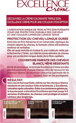 Haarfarbe L'Oreal Professional Excellence Triple Care Colour Kastanie 5.00 Hellbraun
